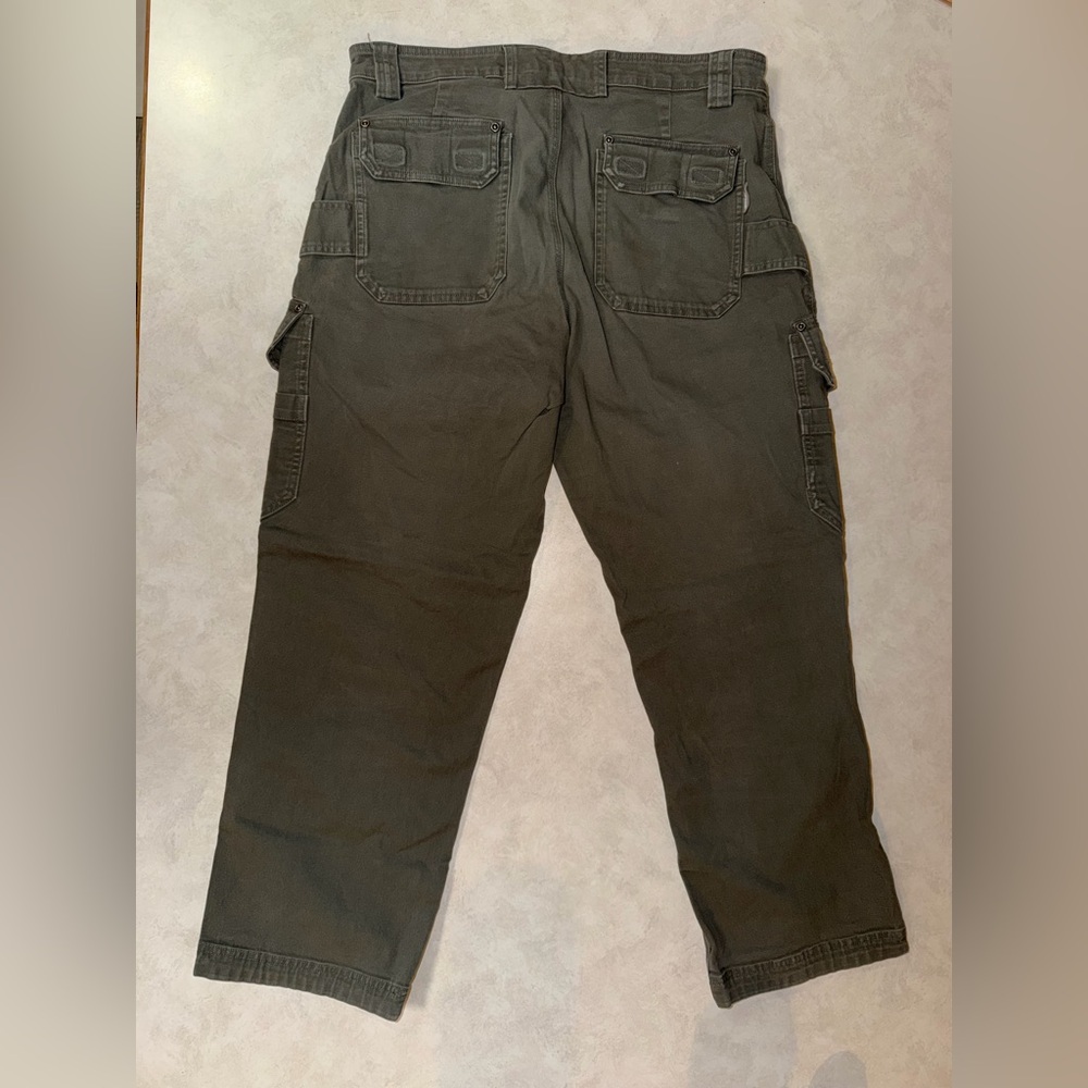 Duluth Trading Men's Flex Fire Hose Relaxed Fit Cargo Work Pants 36x30 Gray EUC - Picture 3 of 12
